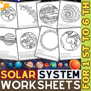 Preview of Solar System and Planets Worksheets - Coloring Pages | Space Science Activities