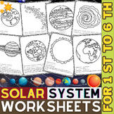 Solar System and Planets Worksheets - Coloring Pages | Spa