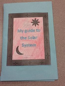 Preview of Solar System burrito book and quiz w/ Frayer model graphic organizers