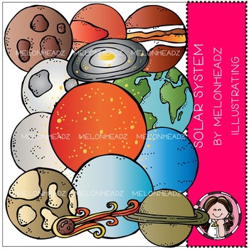 Preview of Solar System clip art - COMBO PACK- by Melonheadz