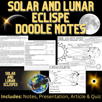 Preview of Solar and Lunar Eclipse Doodle Notes