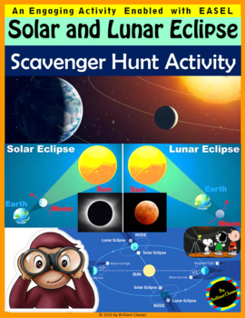 Preview of Solar and Lunar Eclipse Scavenger Hunt | Printable & Digital Distance Learning