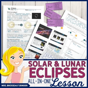 Preview of Solar and Lunar Eclipses ALL-IN-ONE Lesson | Astronomy Eclipse Lesson