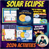 Solar eclipse 2024 Activities Bundle | word search | color
