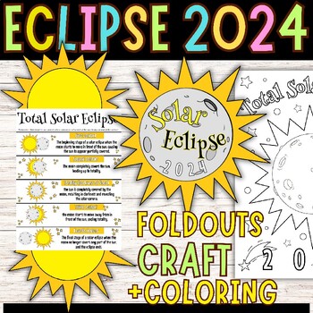 Preview of Solar Eclipse Craft: No-Prep Crafts for Solar Eclipse 2024 foldable sequencing