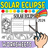 Solar eclipse 2024  picture sorts and coloring sheet