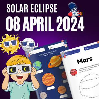 Preview of Solar system and Lunar Eclipses 2024 activities 08 april 2024 Project Worksheets