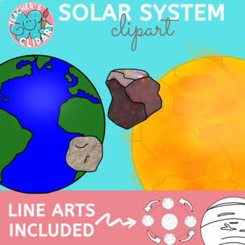 Preview of Solar system and outer space clipart {Science clip art}