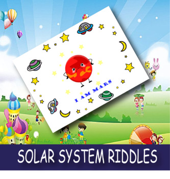Preview of Solar system riddles, Kids Activity Book, end of year, Solar eclipse