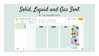 Preview of Sold, Liquid, Gas Digital Sort