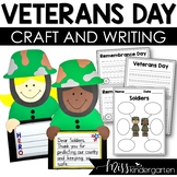Veterans Day Soldier Craft Remembrance Day Craft Kindergarten Writing Craftivity
