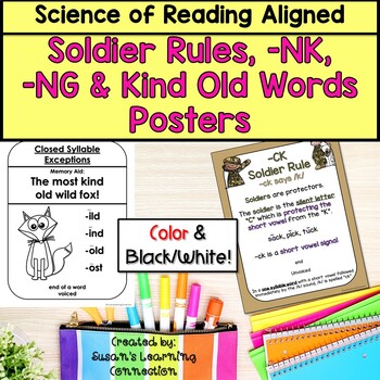 Preview of Soldier Rules / Glued NK & NG / Closed Syllable Exceptions  / OG Anchor Charts
