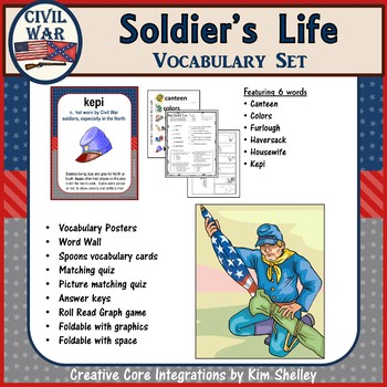 Preview of Soldier's Life Civil War Vocabulary