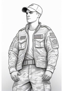 Military Army Soldier Coloring Book for Kids Military Coloring Pages Army Coloring Books Boys US Army Coloring Book Army Man Coloring Book Army Men