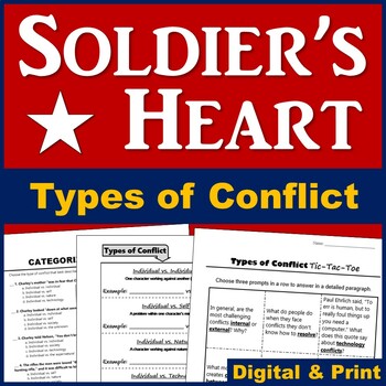 Preview of Soldier's Heart Types of Conflict - Printable & Digital