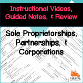Sole Proprietorships, Partnerships, & Corporations Instruc