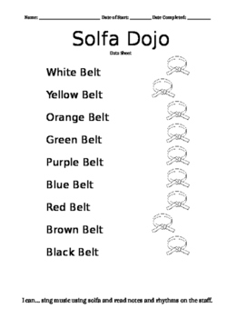 Preview of Solfa Dojo Tracking Sheet (Editable)