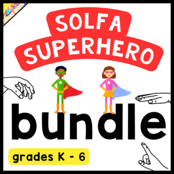 Preview of Solfa Superhero Sign and Sing! BUNDLE: No Prep Music Activity for Sub Plans