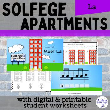 Preview of Solfege Apartments Introducing La: Digital and Printable