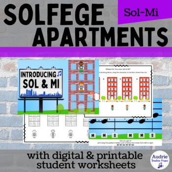 Preview of Solfege Apartments Introducing Sol Mi | Digital and Printable