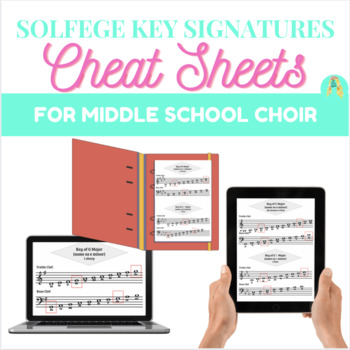 Preview of Solfege Cheat Sheets for Middle School Choir