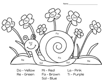 Preview of Solfege Coloring Practice K-2