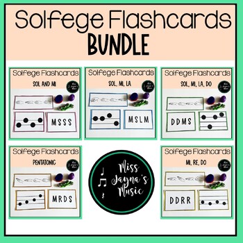 Preview of Solfege Flashcard Bundle