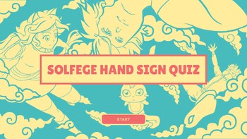 Preview of Solfege Hand Sign Online/Virtual Game, 30 Questions, Anime Themed