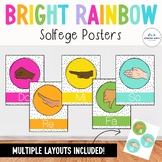 Solfege Hand Sign Posters- Bright Rainbow