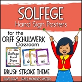 Solfege Hand Sign Posters - Brush Stroke Theme