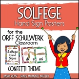 Solfege Hand Sign Posters - Colorful Confetti Theme