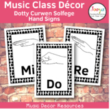 Solfege Hand Sign Posters - Dotty Background