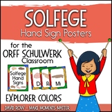 Solfege Hand Sign Posters - Explorer Color Scheme