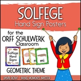 Solfege Hand Sign Posters - Geometric Theme