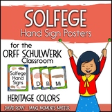 Solfege Hand Sign Posters - Heritage Color Scheme