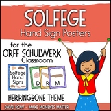 Solfege Hand Sign Posters - Herringbone Theme