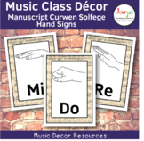Solfege Hand Sign Posters - Manuscript Paper Background