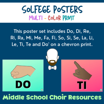 Preview of Solfege Hand Sign Posters - Multi-Color Print