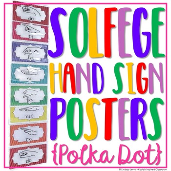 Preview of Solfege Hand Sign Posters- Polka Dot