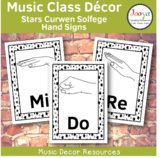 Solfege Hand Sign Posters - Stars Background