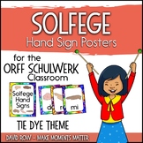 Solfege Hand Sign Posters - Tie Dye Theme