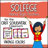 Solfege Hand Sign Posters - Vintage Color Scheme