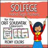 Solfege Hand Sign Posters - Peony Color Scheme