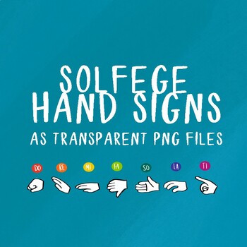 Preview of Solfege Hand Signs & Colorful Circles - Transparent PNG Files