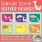 Solfege Hand Signs Posters - Llamas & Cacti Music Classroom Decor