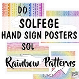 Solfege Hand Signs: Rainbow Patterns Music Room Decor