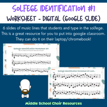 Preview of Solfege Identification Worksheet #1 (google slide version)