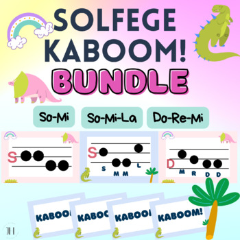 Preview of Solfege Kaboom BUNDLE! An Addictive Game for Elementary Music Centers & Stations