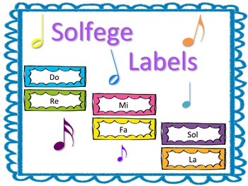 Preview of FREE Solfege Labels for Music Classroom Decor or Bulletin Board Display