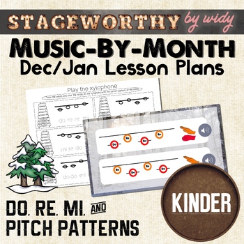 Preview of Solfege Activities - Do Re Mi - Kindergarten Music - January Music Sub Lesson